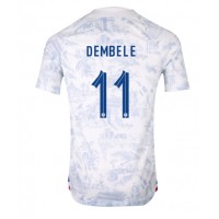 Frankrike Ousmane Dembele #11 Bortatröja VM 2022 Kortärmad